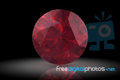 Ruby Or Rodolite Gemstone (high Resolution 3d Image) Stock Image