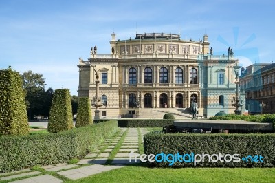 Rudolfinum Building On Jan Palach Square In Prague Stock Photo