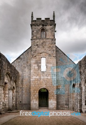 Ruins Of An Abandoned Church Stock Photo