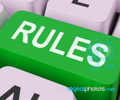 Rules Keys Shows Guidance Policy Or Regulations Stock Image