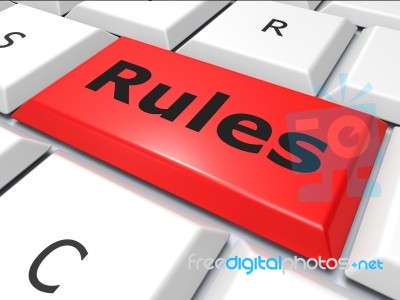 Rules Online Means World Wide Web And Guidance Stock Image