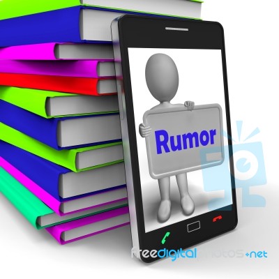 Rumor Phone Means Spreading False Information And Gossip Stock Image