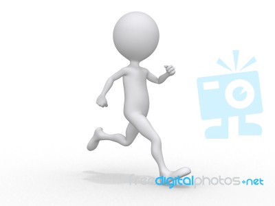 Running 3d Character Stock Image