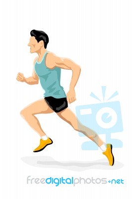 Running Athlete Stock Image