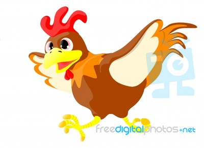 Running Chicken Stock Image