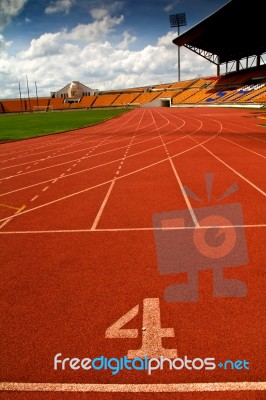 Running Track Number Stock Photo