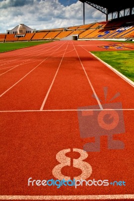 Running Track Number Stock Photo