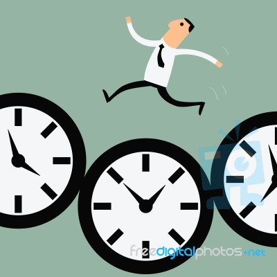 Running With Time Stock Image