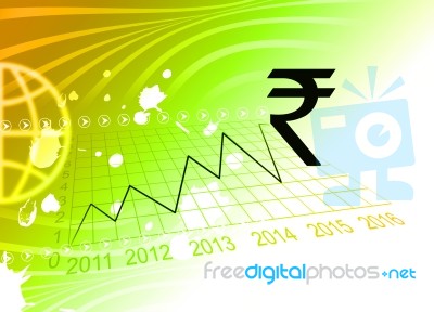 Rupee Rate Illustration Stock Image