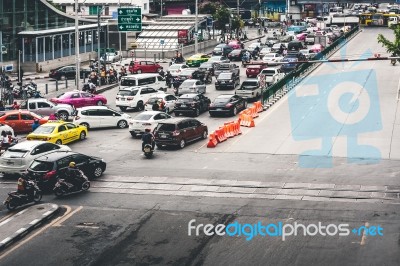 Rush Hour In Bangkok Stock Photo