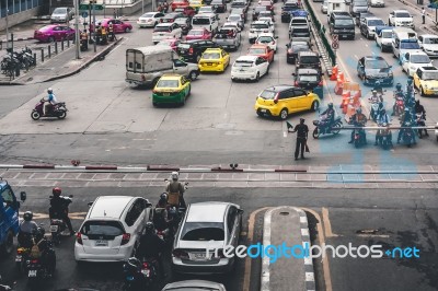 Rush Hour In Bangkok Stock Photo
