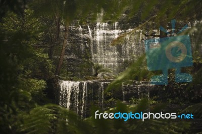 Russell Falls In Mount Field National Park Stock Photo