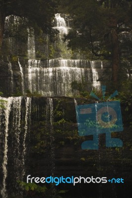 Russell Falls In Mount Field National Park Stock Photo