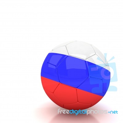 Russia Soccer Ball Isolated White Background Stock Image