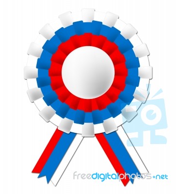 Russian Rosette Indicates National Flag And Badge Stock Image