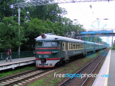 Russian Train Stock Photo