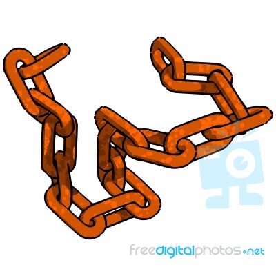 Rust Chain Stock Image