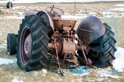 Rusty Tractor Abandoned In Iceland Stock Photo Rusty Tractor Abandoned In Iceland Stock Photo