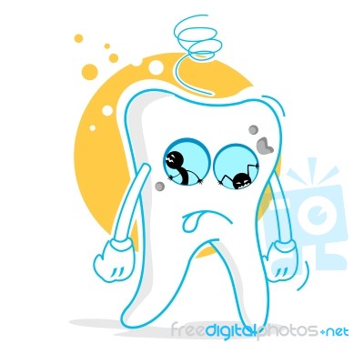 Sad Teeth Stock Image