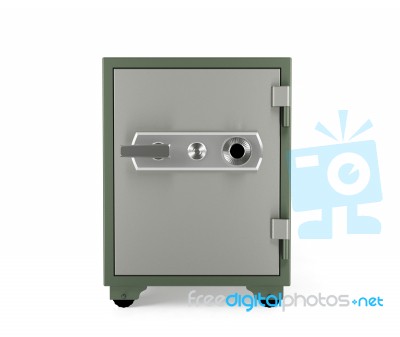 Safe Box Isolated Stock Image