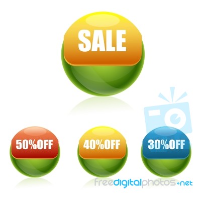Sale And Discount Buttons Stock Image