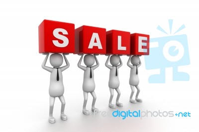 Sale Blocks Stock Image