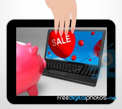 Sale Laptop Displays Online Reduced Prices And Bargains Stock Image