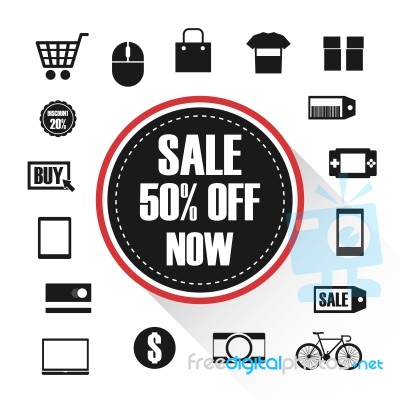 Sale Promotion Sign Stock Image