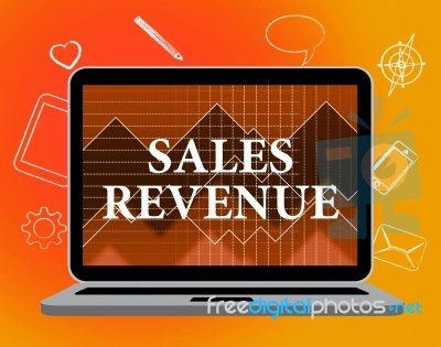 Sales Revenue Represents Wages Profit And Salaries Stock Image