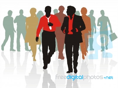 Sales Team Of Young People Stock Image