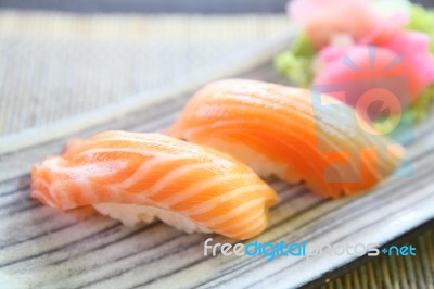 Salmon Sushi Stock Photo