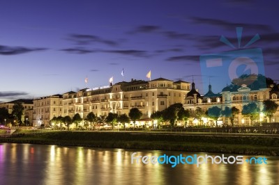 Salzburg, Austria - August, 2011: Hotel Sacher Salzburg Stock Photo