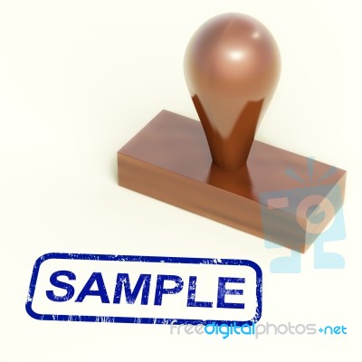 Sample Rubber Stamp Stock Image