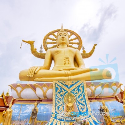 Samui, Thailand - July 02, 2016: Sculpture Of Big Buddha Iin The Temple Wat Plai Laem Stock Photo