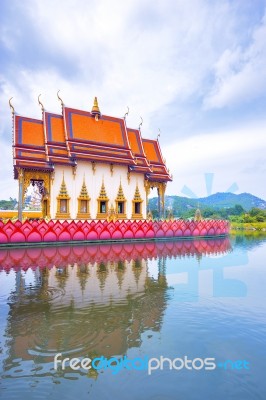 Samui, Thailand - July 02, 2016: Temple Wat Plai Laem Stock Photo