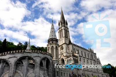 Sanctuary Of Lourdes, France Stock Photo