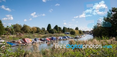Sandwich, Kent/uk - September 29 : Sweeping View Of The River St… Stock Photo