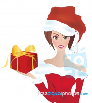 Santa Claus Girl Stock Image