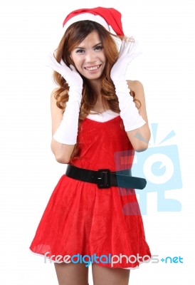 Santa Claus Woman Stock Photo