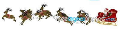 Santa On Sleigh Stock Image