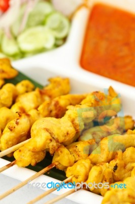 Satay Kebabs Stock Photo