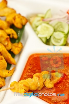 Satay Kebabs Stock Photo
