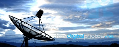 Satellite Dish Antennas Stock Photo
