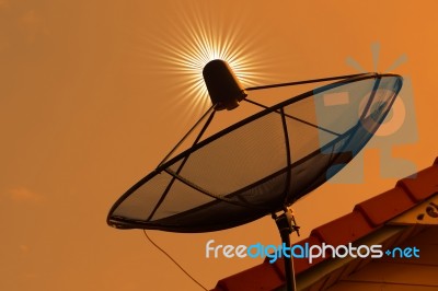 Satellite Dishes Stock Photo