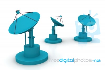 Satellite Dishes Antennas Stock Image