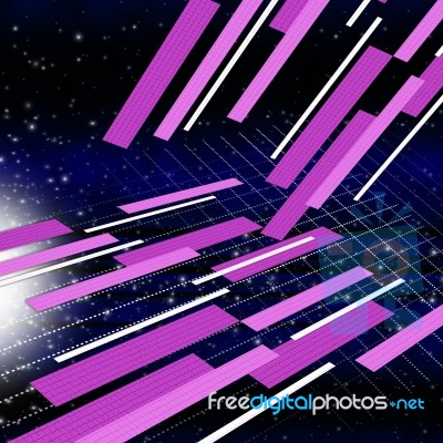 Satellites Space Background Means Orbiting And Collecting Stock Image