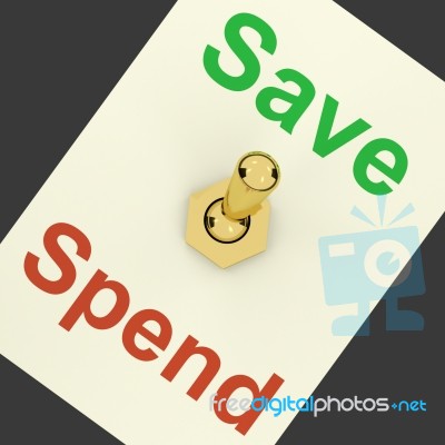 Save Spend Switch Stock Image