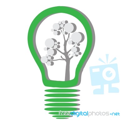 Save The Planet Bulb Stock Image