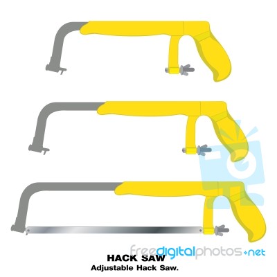 Saw. Hacksaw. Hand Saw Isolated On White Background. Tool Stock Image Saw. Hacksaw. Hand Saw Isolated On White Background. Tool Stock Image