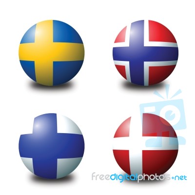 Scandinavian Balls Stock Image